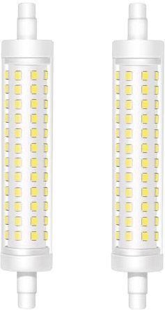 Caldarax 12W R7s LED Bulb 118mm, Cool White 6000K, 120W J118 Linear Halogen Bulb Replacement, 1500LM, Non-Dimmable, Double Ended R7s Base for Ceiling Floodlight Lamp, 2 Pack