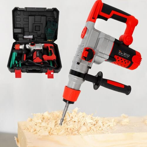 Concrete Breaker Demolition Hammer - 2200W 930r/min Electric Jack Hammer for Concrete Heavy Duty 360 ° 220V SDS Hammer Drill with Flat Point Chisels Case with 6 Drill Bits