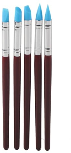 5Pcs Rubber Tip Paint For Rubber Tip Paint, Ceramic Cutting Tool Silicone Paint Brush Clay Sculpting Tool Clay Sculpture Ceramics DIY Shaping Carving Tool