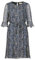 Cartoon Damen Sommerkleid mit 3/4 Arm Beige/Blau,36