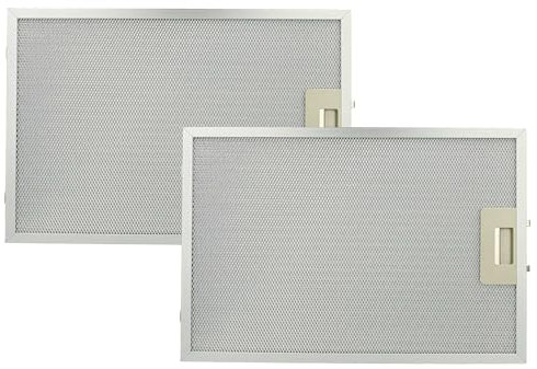 vhbw 2x filtro anti-grasso sostituisce Bosch 4242001260069, 742967 per cappa da cucina - 38,8 x 26,5 x 0,9 cm, metallo