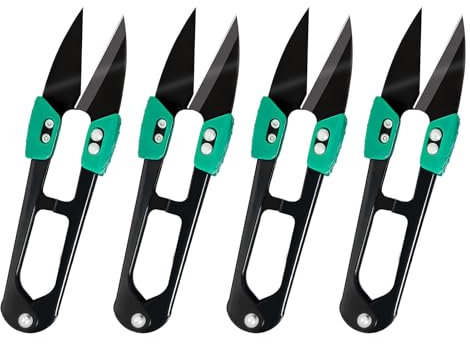 HAISHANG 4 Stück Fadenschere Scharfe Kleine Schere, Garnfadenschere Trimmschere Hanf Nähschere Schneiderschere Bonsai Schere Stickschere zum Sticken für Nähen, Basteln, Pflanzen