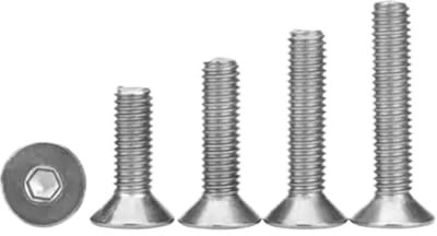 NKCVEZBW Compatible With 4pcs M8 Titanium Screws Allen Screw TA2 Pure Ti Bolts Inner Hexagon Bolt Countersunk Thread Nails Machine Nail(M8x25mm)