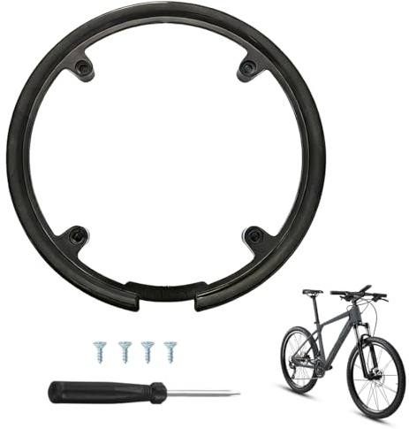 BLPRKOT Copriruota Catena Bicicletta, Compatibile con Catene 42 e 44 Denti, Paracatena per Mountain Bike, Anello paracatena Universale a 4 Fori, Protezione Pignone con 4 Viti