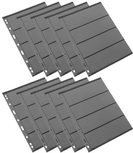 Didiseaon Classeur Timbre Petit Classeur 10 Feuilles Transparentes en Pvc Réutilisables pour Collection de Timbres et Cartes Postales Facile à Transporter