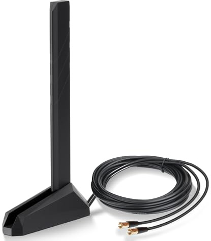 Eightwood WiFi 7 antenn tri-band 2,4 GHz 5 GHz 6 GHz WLAN-antenn PC för ASUS ROG Strix B850-E X870E-E ASUS ROG Maximus Z890 TUF Gaming B850 Z890 gamingmoderkort WiFi 7 router med magnetisk bas 2 m