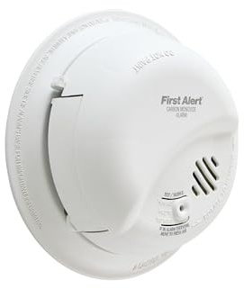 First Alert BRK Carbon Monoxide Detector, Hardwired Alarm with Battery Backup, CO5120BN, White