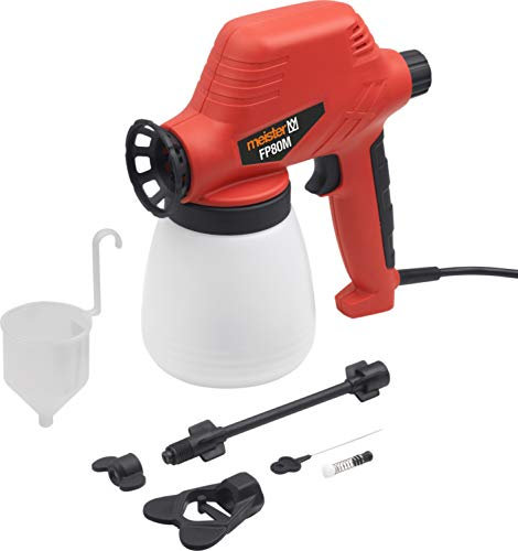 Meister 5412950 80W Farbpistole, FP80M, Orange, Weiß, Schwarz