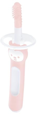 MAM Massaging Brush, Spazzolino denti bambini 3+ mesi, Rosa