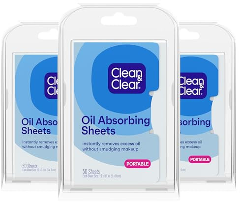 Clean & Clear Essentials Oil Absorbing Sheets, 50 ct, 3 Pack