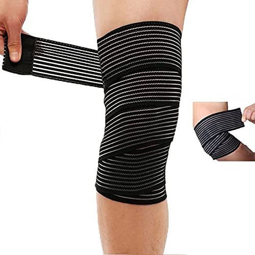 V&AMYA Ginocchiera uso sportivo ad alta compressione - tutore ginocchia -legamenti rotula rotulea - fascia elastica ginocchio per rotula e menisco con chiusura a strappo regolabile.