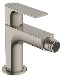 Hansgrohe Rebris E 72211821 Robinet de bidet contemporain en nickel brossé, 15,2 cm de haut
