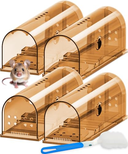Motel Mouse Trappola per Topi e Ratti Vivi per Interni ed Esterni - Facile da Usare, Facile da Pulire, Riutilizzabile, Rilascio Senza Contatto - Manuale di Istruzioni e Video in Italiano