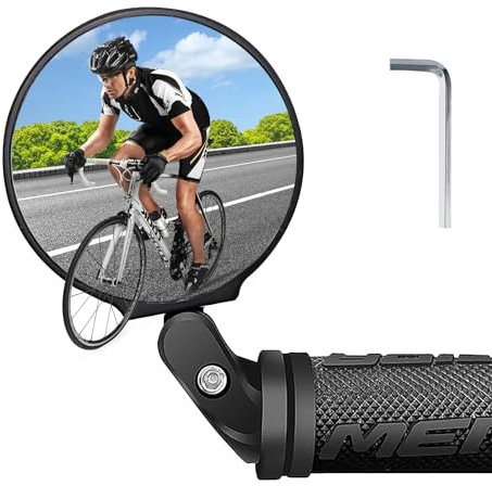 Fahrradspiegel, Großes HD 360° Drehbar Fahrrad Rückspiegel, Klappbar Fahrrad Spiegel, 15-23mm Links und Rechts Universal für Fahrrad, Vehicle Mirror