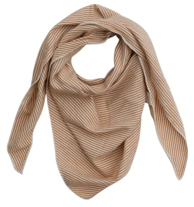 Lilano, Foulard triangulaire pour enfant/bébé - Grand format - 70 % laine (kbT), 30 % soie, 210 g/m², Curry/naturel, 110x50cm