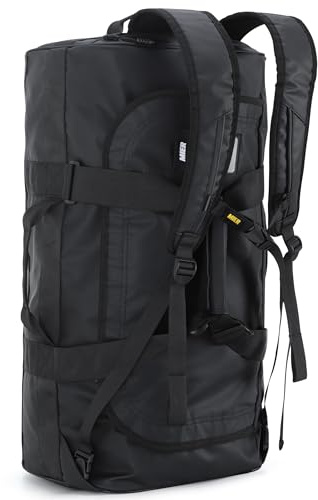 MIER Sporttasche Herren Wasserresistente Reisetasche groß Heavy Duty Convertible Sportrucksack mit Rucksackgurten und Schuhfach für Fitnessstudio, Sport, Reisen, Duffle Bag-Schwarz,90L