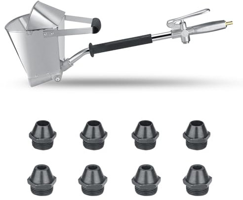 MINENICE Pulverizador de Mortero de Cemento 4 Jet Pistola de Pulverización de Mortero de Cemento con Tapa Hopper Pistola de Pulverización de Cemento Hormigón Pulverizador Estuco para Paredes y Techos