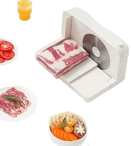 Plegable Cortadora Eléctrica De Carne Cortadora De Alimentos Grosor Ajustable 0-15 Mm Diámetro De La Cuchilla 17 Cm Para Embutidos, Salchichas, Queso, Pan, Verduras 150 W