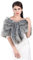 Ushiny Damen Kunstfell-Stola für die Braut, Hochzeiten, Damen, Fellschal / Stola Gr. Einheitsgröße, grau