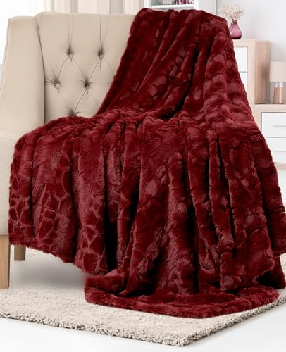 Everlasting Comfort Coperta Pelliccia, Morbida e Confortevole, Per Divano, Di Grandi Dimensioni, Soffice Per Letto, Divano e Soggiorno (127 x 165 cm)