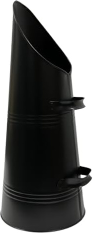 Heavy Duty Anthracite Coal Hod, Bucket Coal Scuttle Black High Quality for Fireplace Fire Side (Coal Hod)