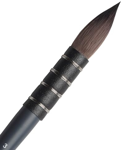 Winsor & Newton Professional Watercolour Synthetic Squirrel Quill Brush, Size 3