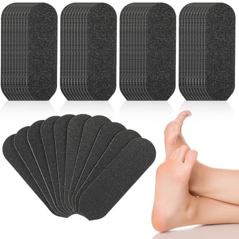 50 Stück Fußfeilen, Fußfeile Hornhautentferner Fußfeile Set Fußfeile Ersatz Schleifpapier Hornhautfeile Fuss Hornhautfeile Selbstklebend, Wiederverwendbar für Badezimmer und Fußpflegesalons (#180)