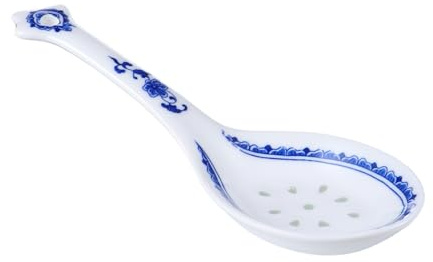PRETYZOOM Cucchiaio Da Zuppa in Ceramica Con Manico Lungo Cucchiaio Portata in Porcellana Stile Cinese Per Condimenti e Riso Utensile Cucina Sicuro Ed Ecologico