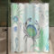 Lerores Duschvorhang 120x200 cm Krabbe Motiv, Beschwerter Saum Antischimmel Textil, Wasserabweisend, Waschbar Polyester Stoff Badevorhänge mit 8 Ösen und Duschvorhangringe für Badezimmer, Badewanne