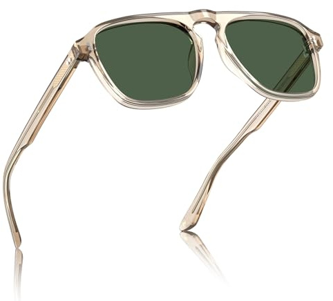 CARFIA acetat polariserade solglasögon för män – pilotdesign, UV-skydd CA5355