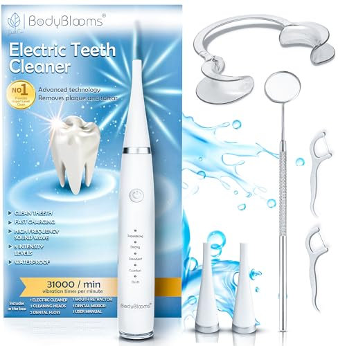 Kit detartrage dentaire pour tartre dentaire nettoyage à 5 vitesse. Brosse à Dent elimine tartre et saleté. kit anti tartre dentaire pour hygiene dentaire avec miroir dentaire détartrage dentaire