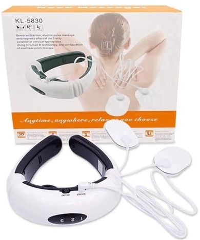 MASSEUR，Masseur Cervical Électrique Chauffant Appareil de Massage Intelligente pour Cou et Épaules Impulsions Électromagnétiques 6 Modes Rechargeable