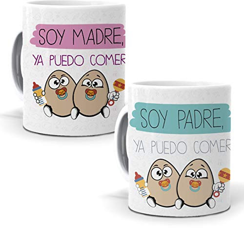 2 Tazas. Soy Madre ya Puedo Comer Huevos y Soy Padre ya Puedo Comer Huevos