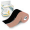 Mobiclinic®, 2er Pack Kinesiotape, Mobitape, 5 x 5 cm, Kinesiologische Therapie, Sport, Muskelstraffend, Hypoallergen, Atmungsaktiv, Wasserdicht, Bunt, Schwarz und Beige