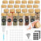 Moreau 24 Botes Para Especias Cocina,120ML Tarros Cristal Especias, Frascos Para Especias, Especias Organizador