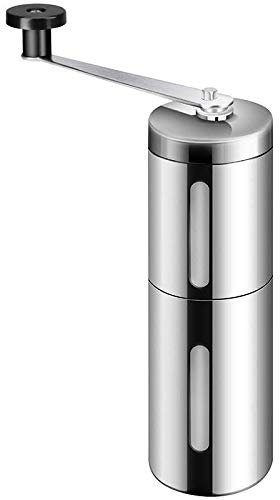 Eighosee Molinillo de café manual con ajuste ajustable, rebaba cónica y acero inoxidable cepillado, molinillo de café para café por , espresso, prensa francesa, preparación