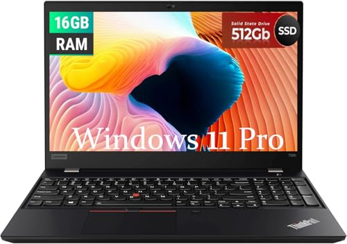 Lenovo ThinkPad T590 Ordinateur portable professionnel Intel i7 4 x 1,8 GHz, mémoire vive 16 Go, SSD 512 Go, écran 15,6, Full HD, 1920 x 1080 IPS, Cam, Windows 11 Pro (Generaluberholt)