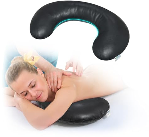Mybow Breast Pillow for Massage Table, Massage Breast Support Pillow for Sleeping, Salon Bolster Wedge, Post Surgery Chest Pillows, Faux Leather Spa Prone Cushion for Beauty Salon