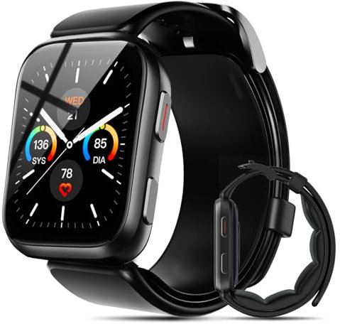 Blutdruck Smart Watch Herren Damen, 1,95“ Smartwatch mit Patentierter Manschette, 50+ Sportmodi Fitnessuhr mit Blutsauerstoff, Schlaf Herzfrequenzmesser, Schrittzähler Activity Tracker für Android iOS