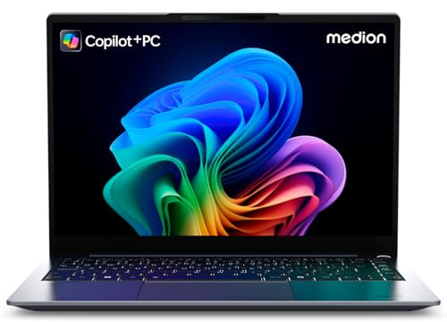 MEDION Akoya Snapdragon X Plus X1P-42-100 16GB RAM 512GB SSD Adreno graphics 14” 2.8K 2880 x 1800 WQXGA+ 120 Hz Windows 11 Home Copilot+ Laptop - 30038761