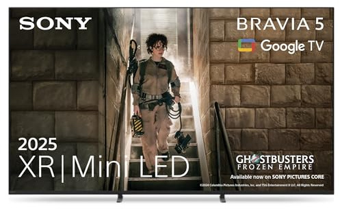 Sony BRAVIA 5 – XR, Mini LED, AI XR Processor, Acoustic Multi-Audio, Dolby Vision/Atmos, IMAX Enhanced, Google TV (2025), Google Cast, Apple AirPlay 2, Eco Dashboard 2 – 85-inch