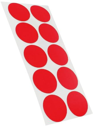 Färgade självhäftande prickar, 15 eller 30 mm diameter, polyetylenbelagda markörprickar gjorda av tyg. Färgglada självhäftande prickar, permanent självhäftande runda etiketter för markering och märkning. 100 Stück Röd