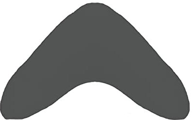 Dukal | Bumerangkissen/Lesekissen + Bezug aus hochwertigem DOPPEL-Jersey (100% Baumwolle) | Farbe: anthrazit