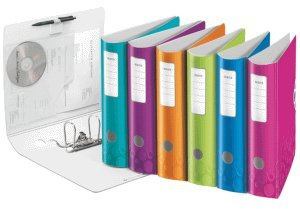 Leitz 5 x Ordner Active Wow A4 80mm Polyfoam Sortiert