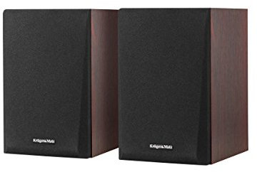 Krüger& Matz km0538 attiva altoparlanti da scaffale 2.0 Spirit, Bluetooth impiallacciato legno/Marrone