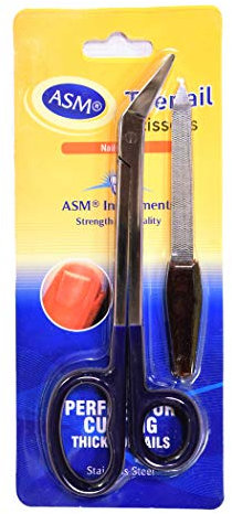 Coupe-ongles extra long avec ciseaux pour ongles épais, arthrite, manucure, pédicure, podologie, podologie, ciseaux à ongles et lime à ongles pour personnes âgées, hommes et femmes.