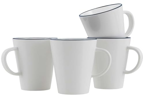 Gimex - Linea Line - Taza con asa - Azul - 350 ml - 4 Piezas
