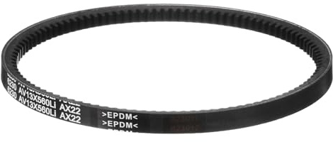 uxcell AX22 EPDM V-Belt, Raw Edge Cogged Industrial Rubber V Belt 1/2 Width x 22 Inside Circumference