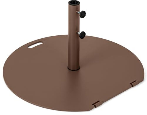 COSTWAY Sonnenschirmständer 23 kg, Schirmständer mit Rollen und Griff, runder Schirmgewicht für Schirmstangen von 41/50 mm, Sonnenschirmfuß für Garten, Balkon