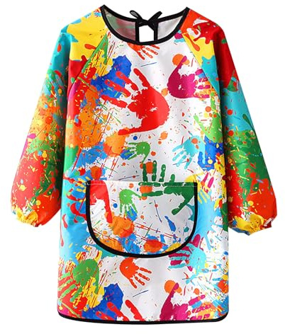 YJSDDNTY Grembiule da Pittura per Bambini,grembiule da pittura, pittura cucina, camice da pittura per ragazze e ragazzi, Impermeabile,Grembiule da pittura per bambini